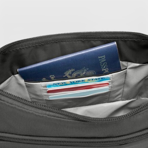 NWT TRAVELON Anti-Theft Classic Crossbody Bucket Black Bag - Picture 6 of 10